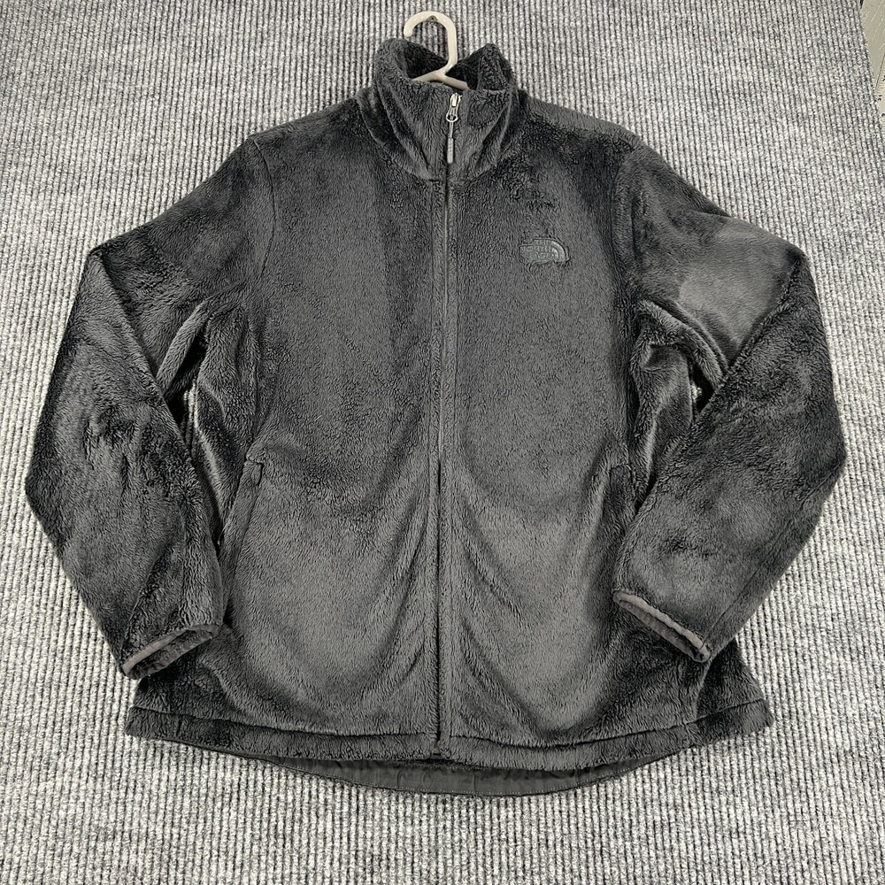 The‎ North Face Womens Jacket Fuzzy Fleece Large Black Long Sleeve Full Zip Mock